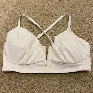 Ribbed V Front Underwire Bikini Top 34D